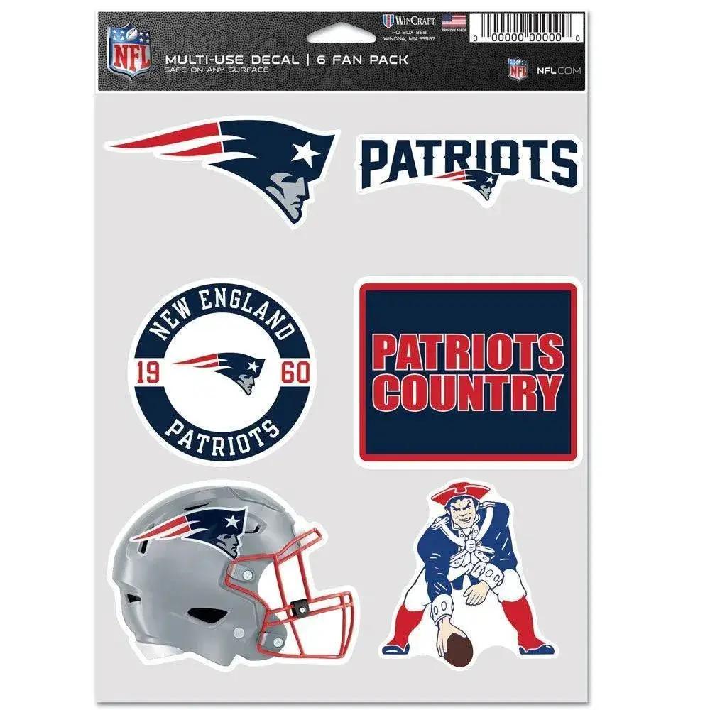 New England Patriots Decal Pack 6 Multi Use Fan Decals - ToylandEU™