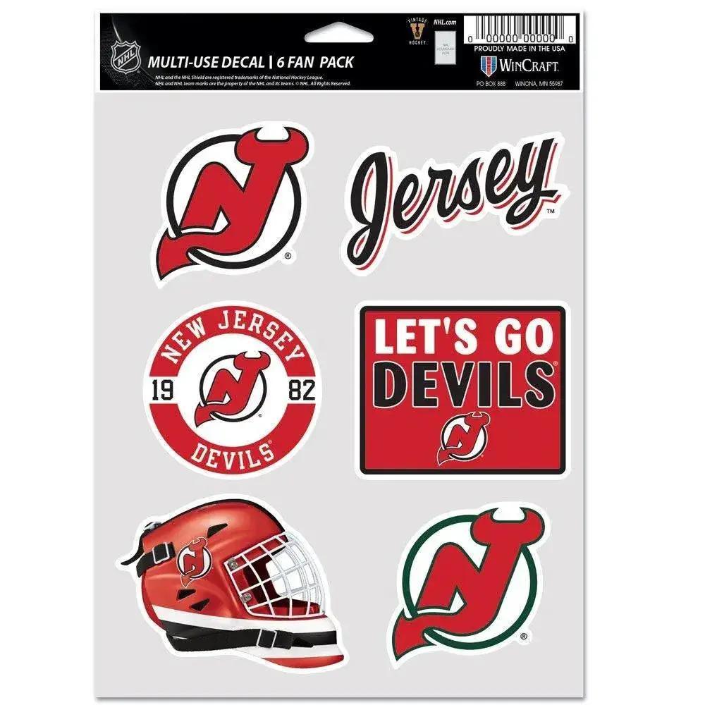 New Jersey Devils Decal Set Multi Use Fan Pack Six Pack - ToylandEU™