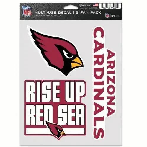 Arizona Cardinals Multi Use Fan Decal Pack 3 Removable - ToylandEU™