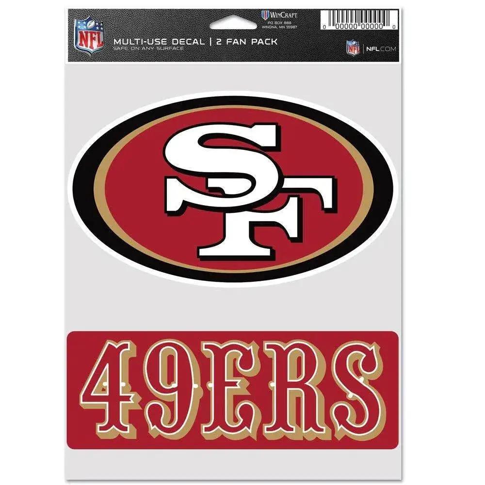 San Francisco 49ers Decal Pack 2 Multi Use Fan Decals - ToylandEU™