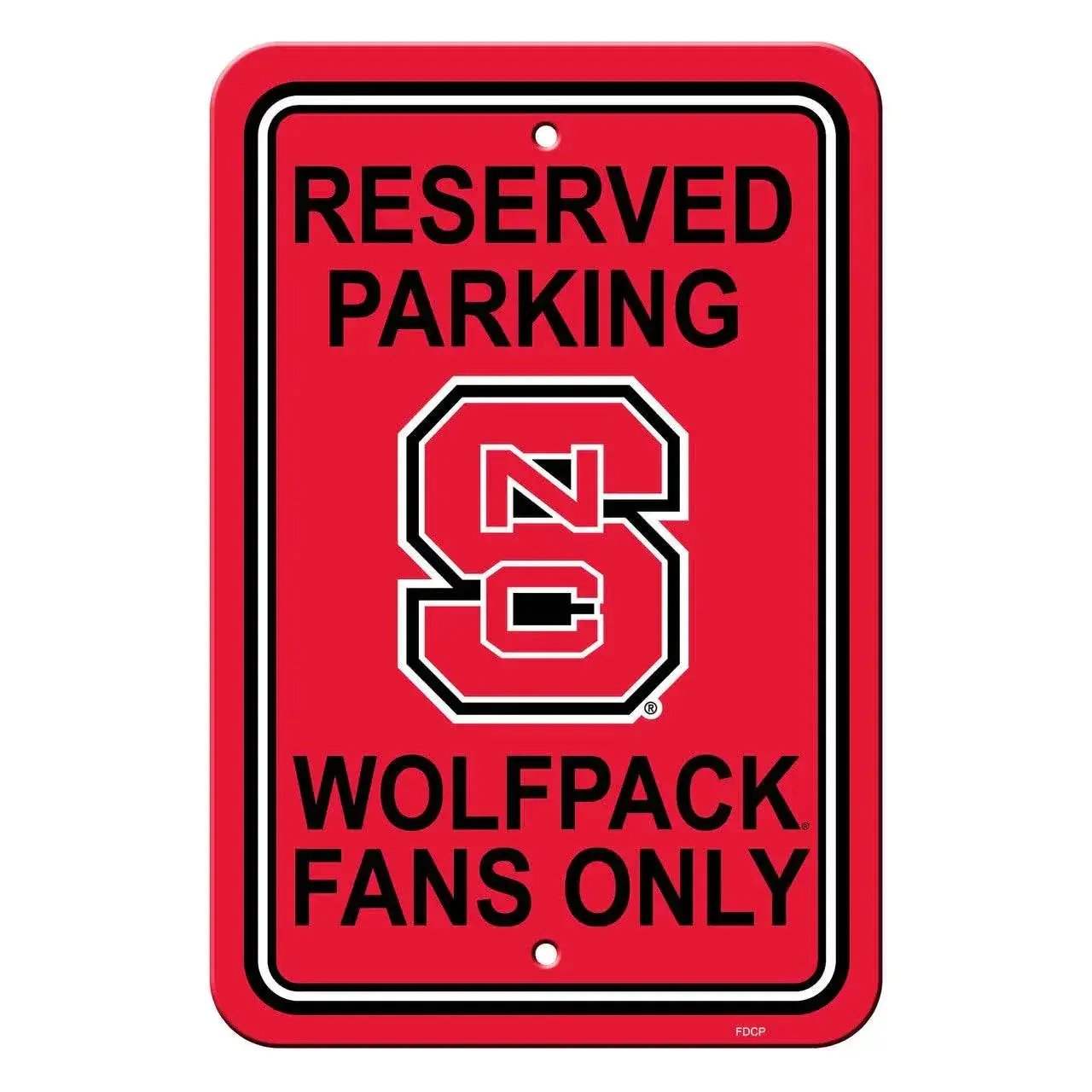 NC State Wolfpack Sign 12x18 Plastic Reserved Parking - ToylandEU™