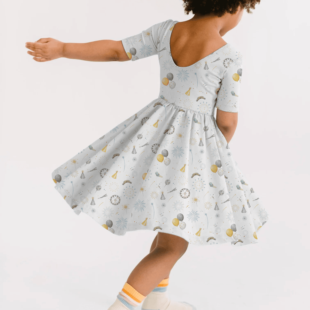Cotton Twirl Dress | 100% Organic Cotton | Full Circle Skirt | Kids