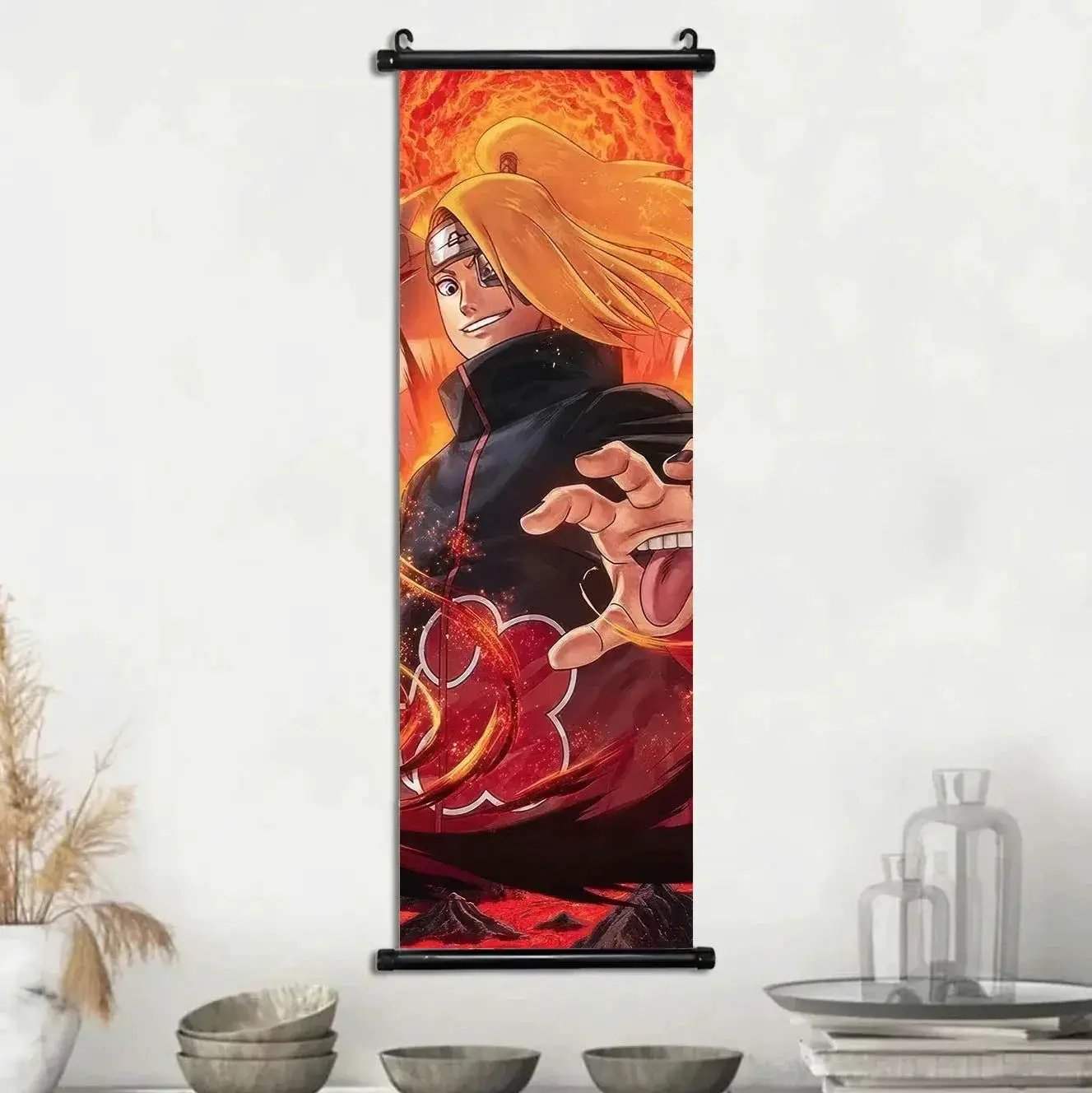 Naruto Shippuden Akatsuki Members Posters, Hot Japanese Anime Poster Scroll Style Canvas Wall Art Wall Hanging Home Decor - CLOUDANIMESTUDIO