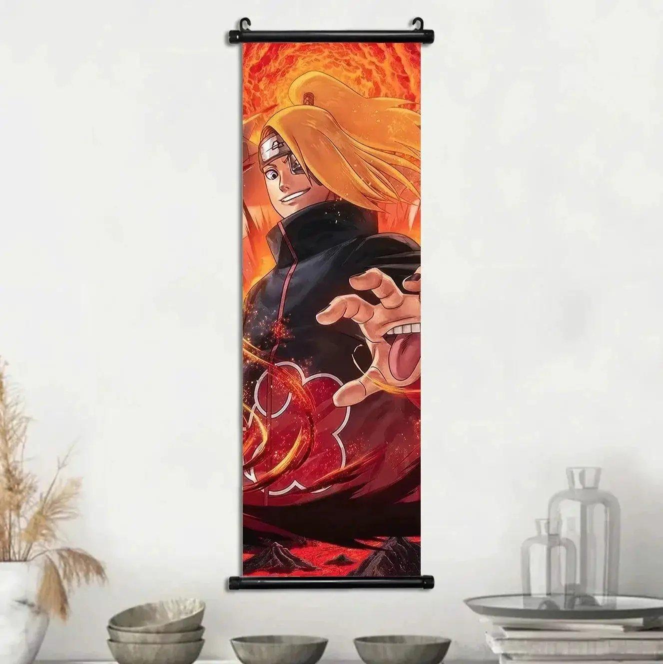 Naruto Shippuden Akatsuki Members Posters, Hot Japanese Anime Poster Scroll Style Canvas Wall Art Wall Hanging Home Decor - CLOUDANIMESTUDIO