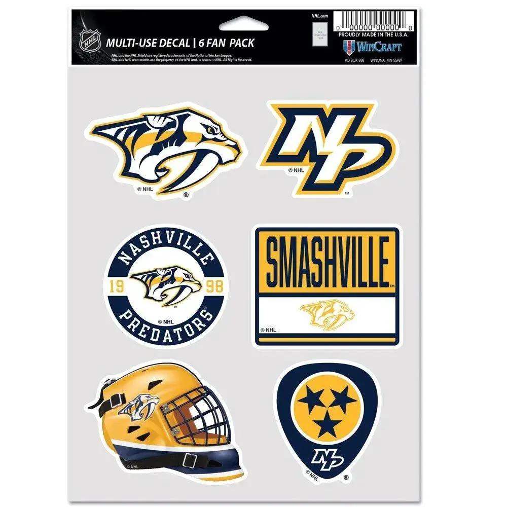 Nashville Predators Multi Use Fan Decal Collection Six - ToylandEU™
