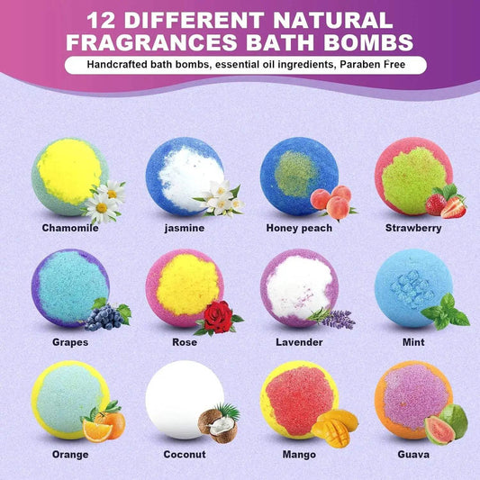 Natural Bath Bombs Gift Set For Women Aromatherapy Spa - ToylandEU™