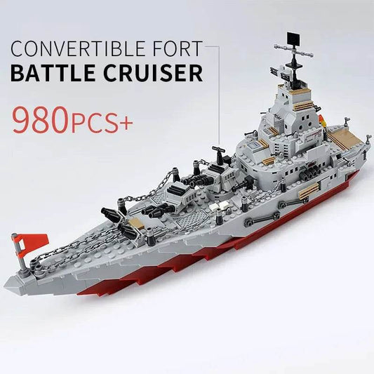 Navy Battle Chariot: Army Ship & Plane Building Blocks Set for Kids - ToylandEU