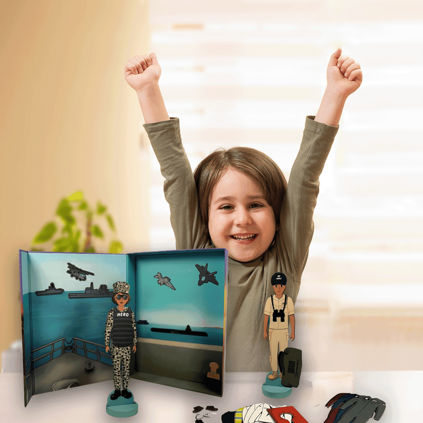 Navy Sailor Doll Set Magnetic Playtime Adventure