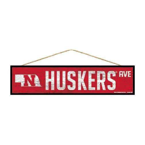 Nebraska Cornhuskers 4x17 Wood Avenue Design Sign Display - ToylandEU™
