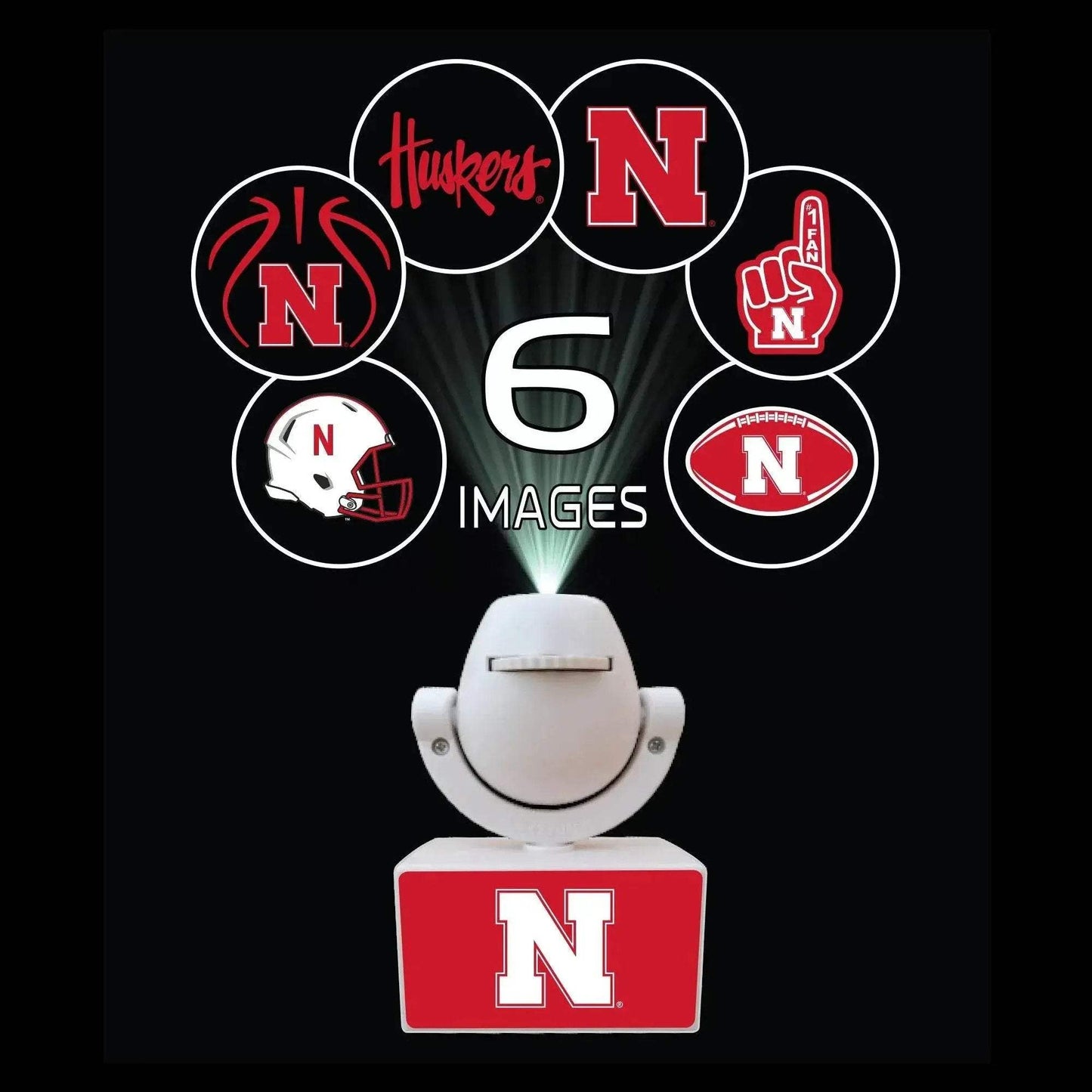 Nebraska Cornhuskers LED Mini Spotlight Projector Portable - ToylandEU™