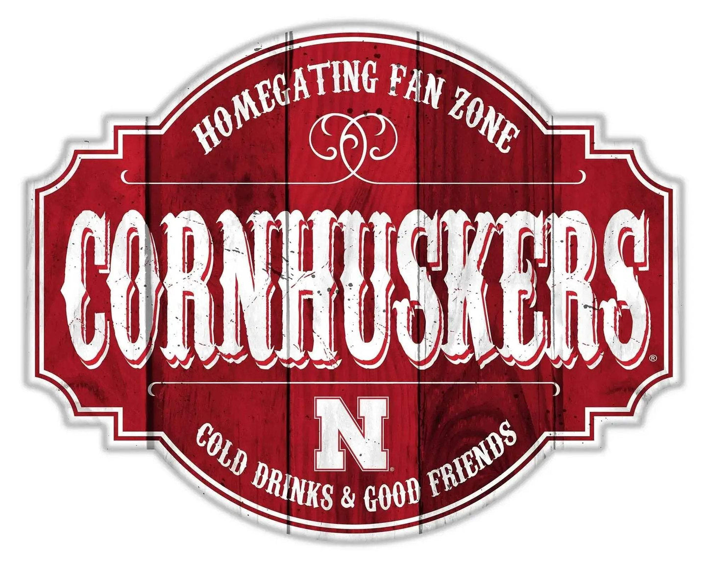 Nebraska Cornhuskers Wood Sign 12 Inch Homegating Tavern - ToylandEU™