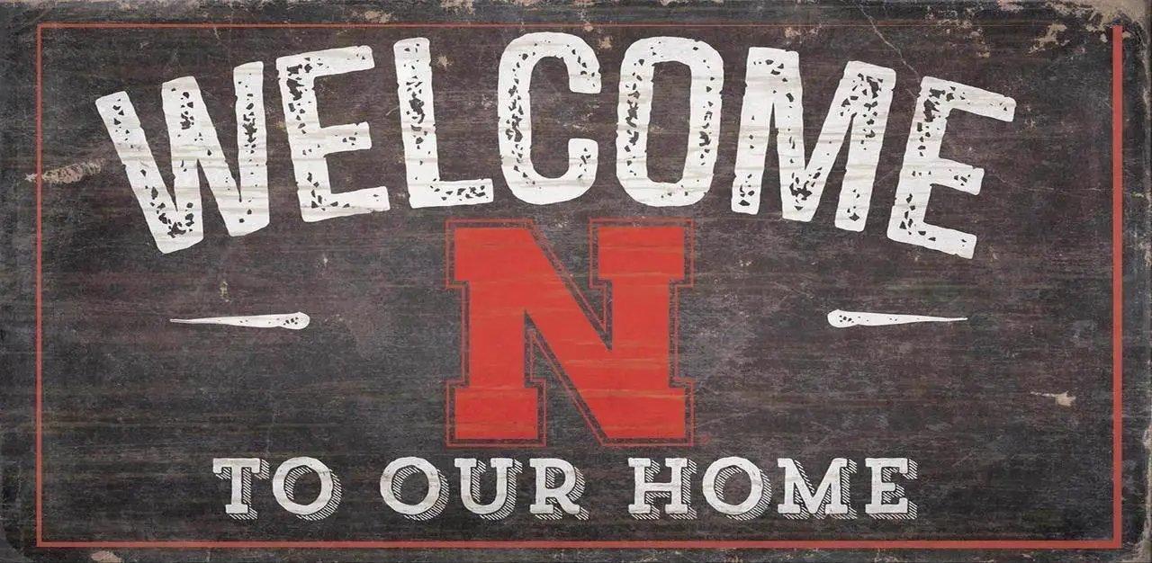 Nebraska Cornhuskers Wood Sign 6x12 Welcome To Our Home - ToylandEU™