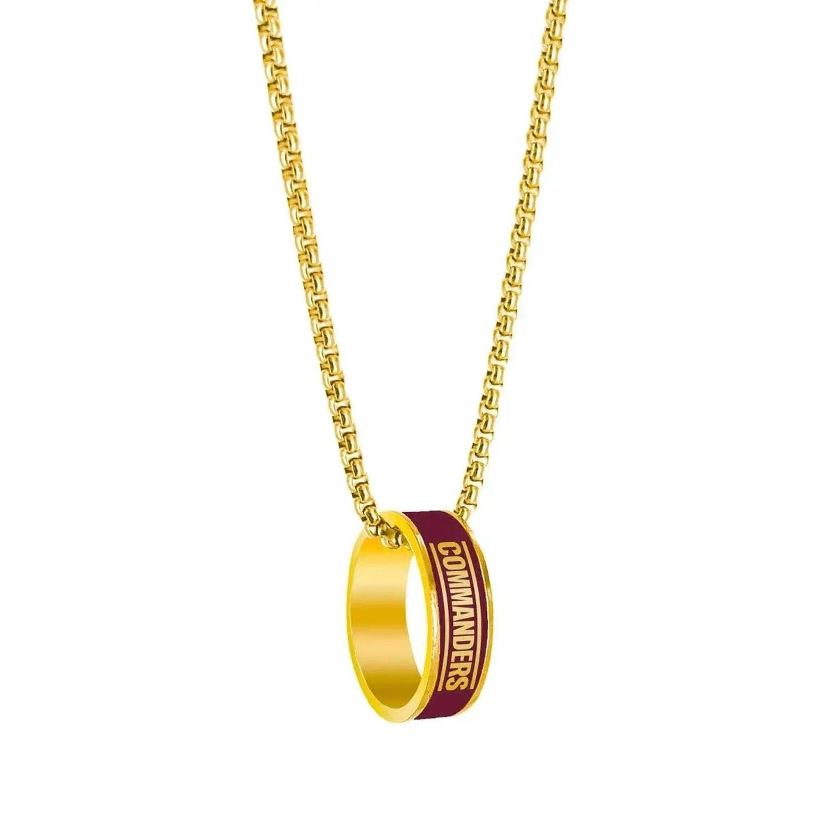 Washington Commanders Gold Tone Necklace Ring Pendant - ToylandEU™