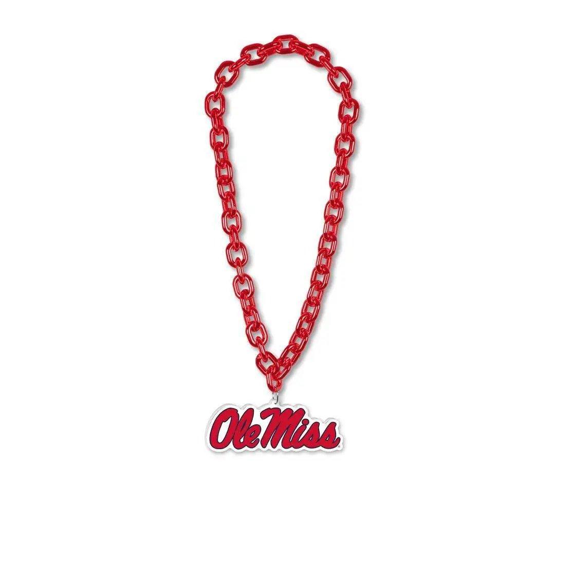 Mississippi Rebels Necklace Big Fan Chain 38 Inch Foam Logo - ToylandEU™