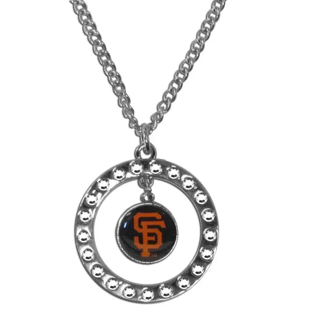 San Francisco Giants Rhinestone Hoop Necklace 18 Inch Chain - ToylandEU™