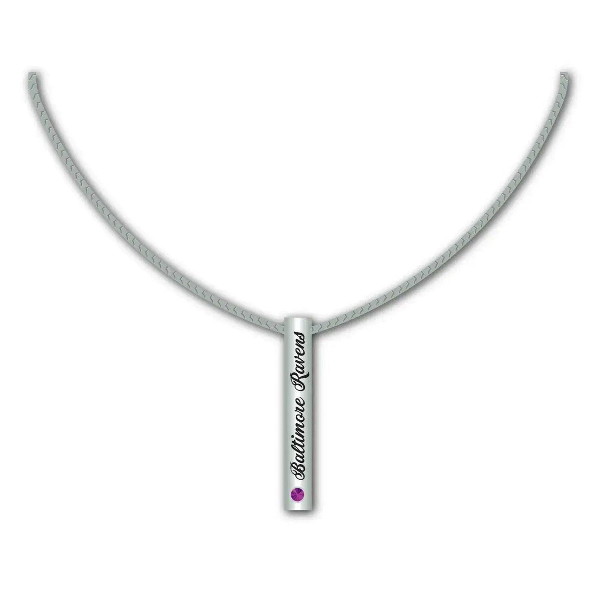 Baltimore Ravens Necklace Silver Bar Pendant For Fans - ToylandEU™