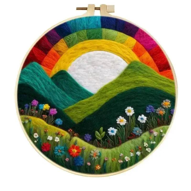 Needle Felting Kit Wool Felting Handmade Natural Scenery Felt Needle Set Accessories Wool Paintings Gift - ToylandEU™