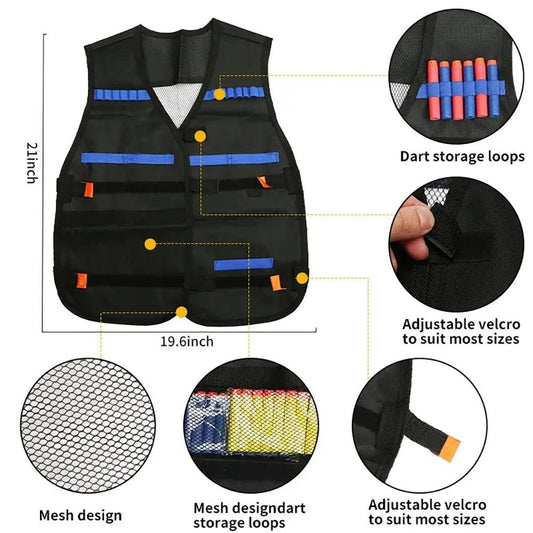 Nerf Tactical Vest Kids Kit With Darts Included - ToylandEU™