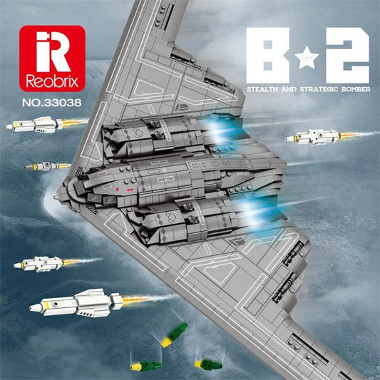 New Building Block Set Stealth Bomber With Missiles For Kids - ToylandEU