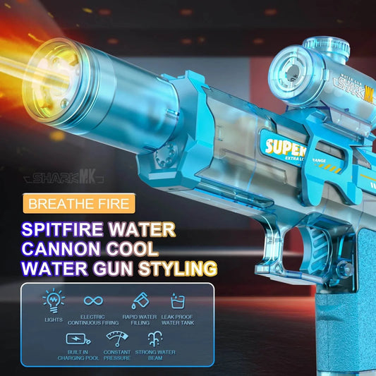 New Electric Water Gun With Light Sprays Flame Effect - ToylandEU