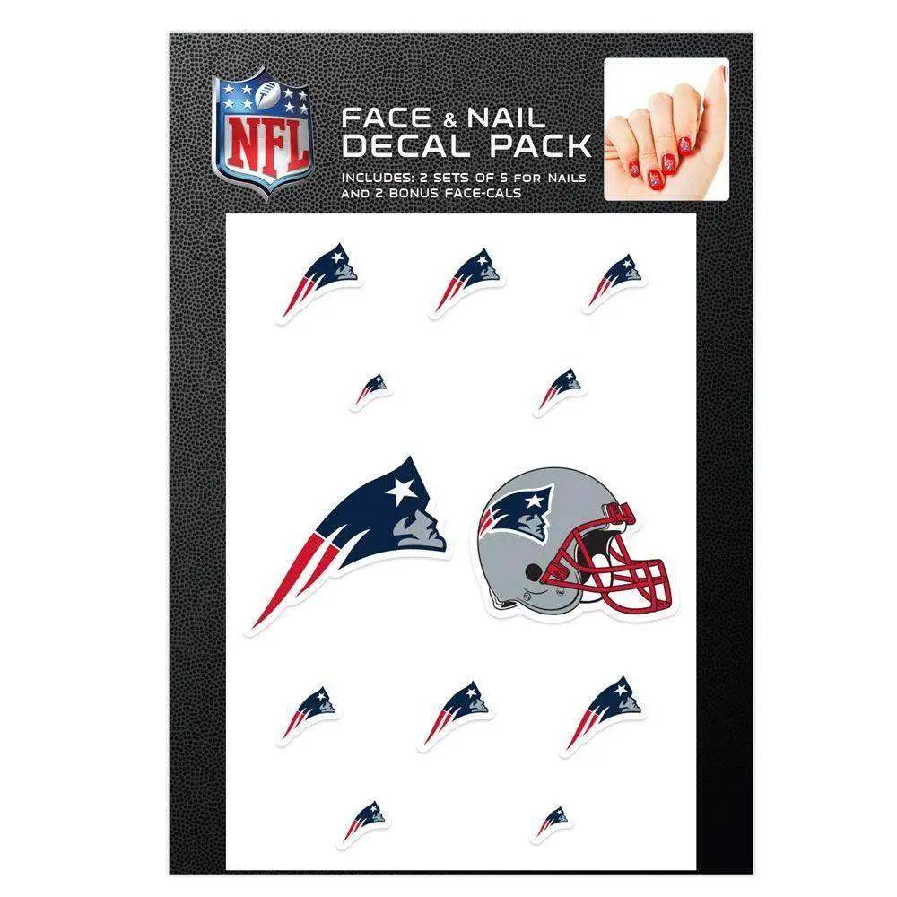 New England Patriots Nail Cals With Waterless Face Decals - ToylandEU™