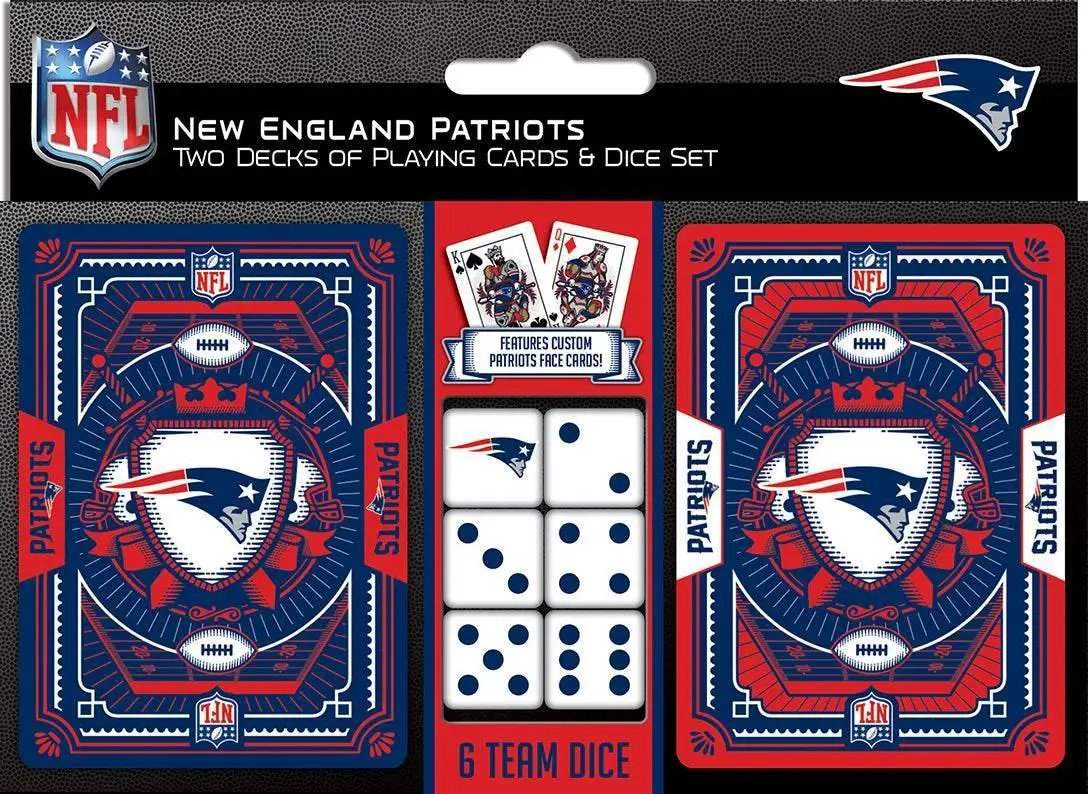 New England Patriots Playing Cards and Dice Set Official - ToylandEU™
