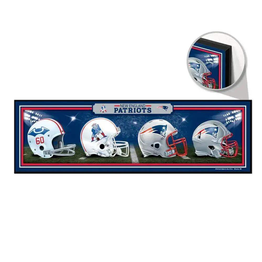 New England Patriots Wood Helmet Sign 9x30 Wall Decor - ToylandEU™