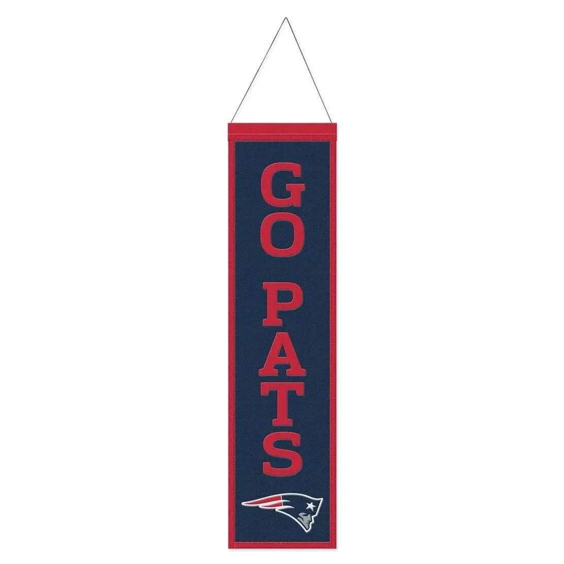 New England Patriots Wool Banner 8x32 Heritage Slogan - ToylandEU™