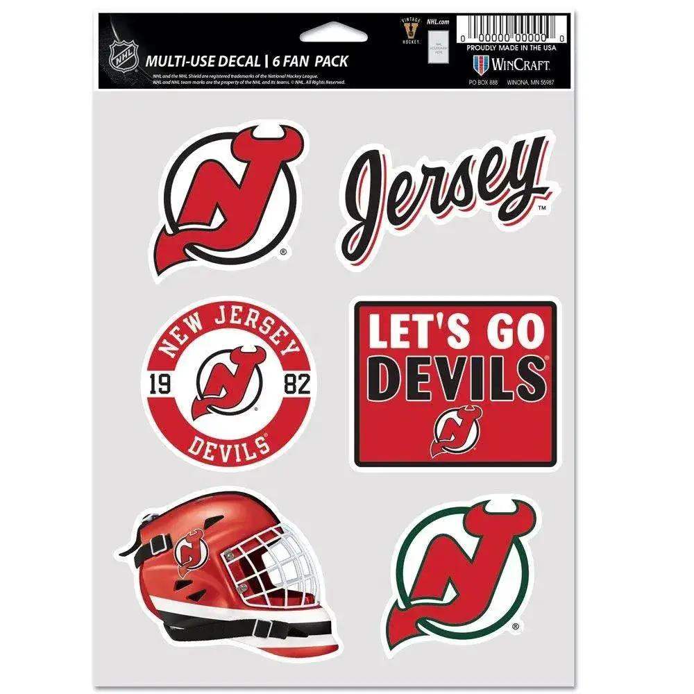 New Jersey Devils Decal Set Multi Use Fan Pack Six Pack - ToylandEU™