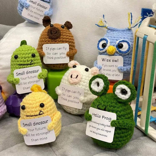 New Knitted Positive Turtle Doll Handmade Emotional Support - ToylandEU™