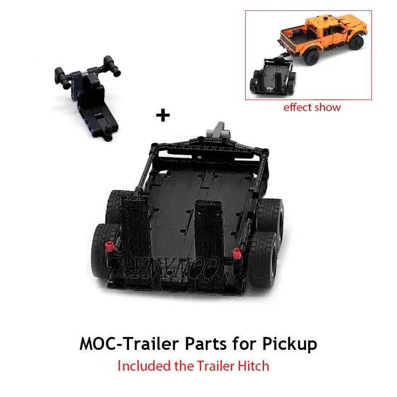 New MOC Tradie Tray Trailer Fit F-150 Raptor 42126 Blocks Building Bricks MOC - ToylandEU™