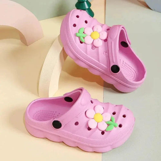 New Non-Slip Girls Sandals Big Flower Summer Garden Shoes - ToylandEU™