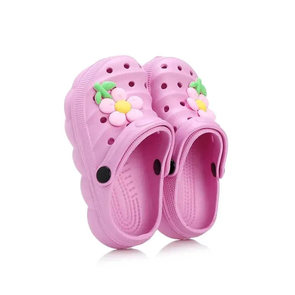 New Non-Slip Girls Sandals Big Flower Summer Garden Shoes - ToylandEU™