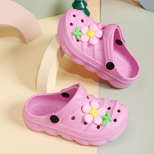 New Non-Slip Girls Sandals Cute Big Flower Beach Shoes - ToylandEU