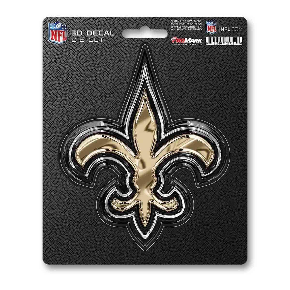 New Orleans Saints 3D Die Cut Decal 5x8 Logo Design - ToylandEU™