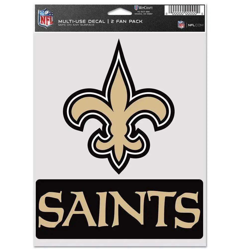 New Orleans Saints Decals Multi Use Fan Pack Two Pack - ToylandEU™