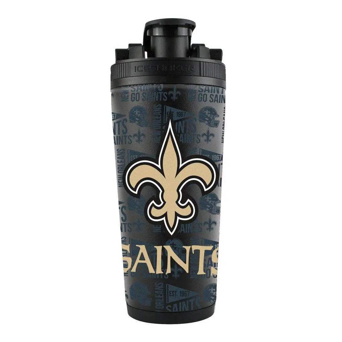 New Orleans Saints Ice Shaker 26oz Stainless Steel Bottle - ToylandEU™