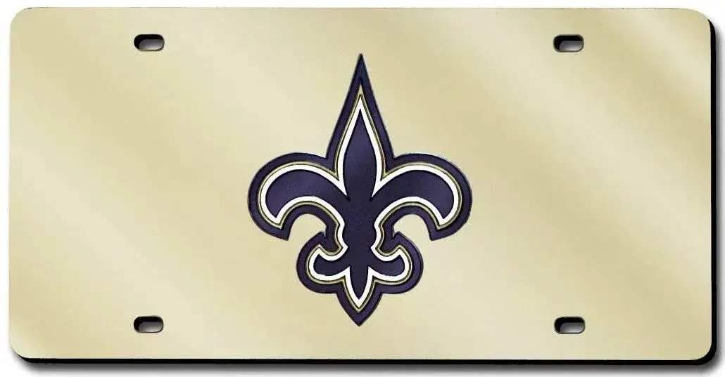 New Orleans Saints License Plate Laser Cut Gold - ToylandEU™
