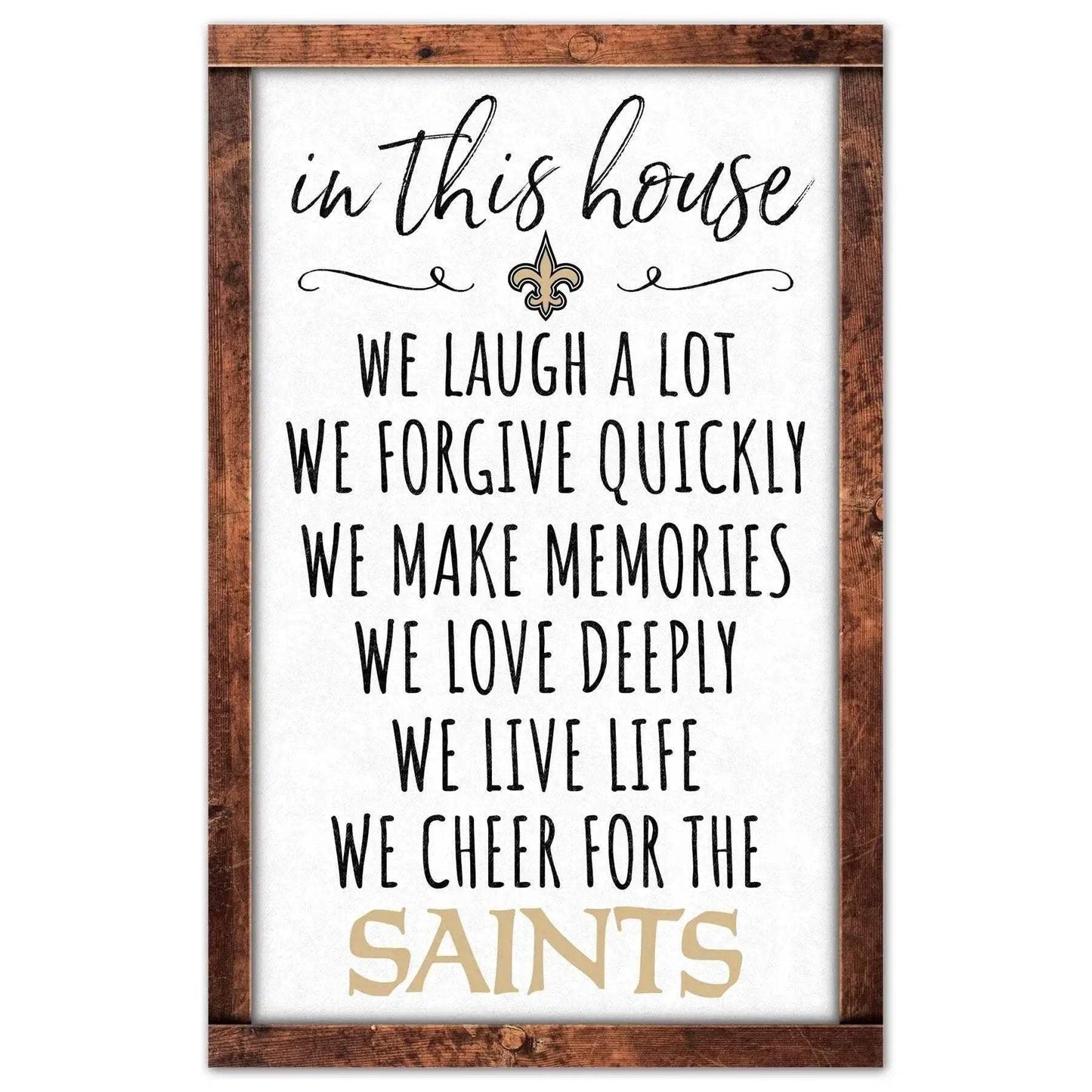 New Orleans Saints Sign 11x17 Wood In This House Signboard - ToylandEU™