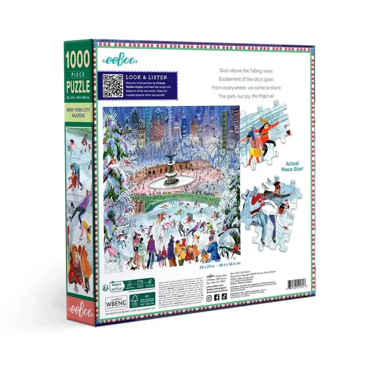 New York City Skaters 1000-Piece Jigsaw Puzzle Glowing Central Park - ToylandEU