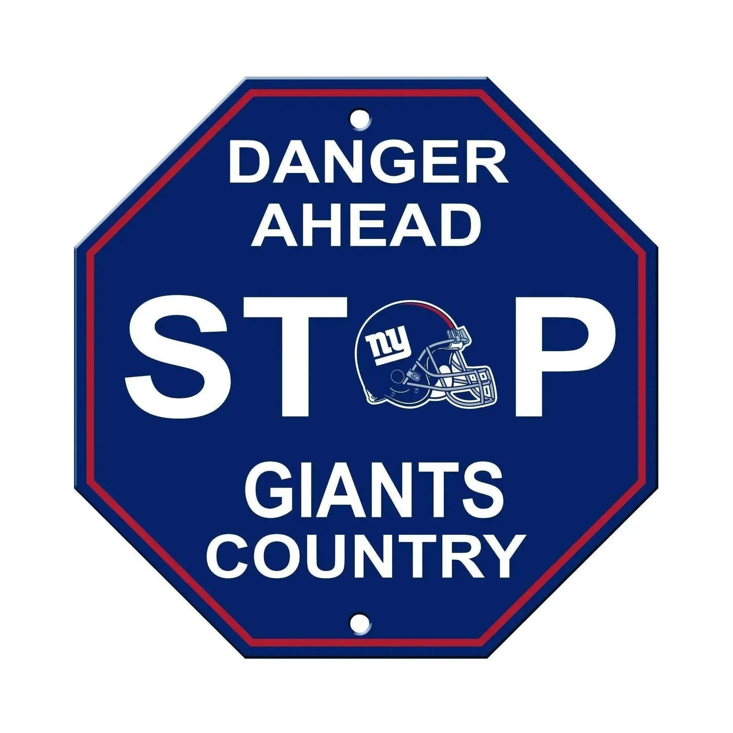 New York Giants 12x12 Plastic Stop Style Sign for Man Cave - ToylandEU™