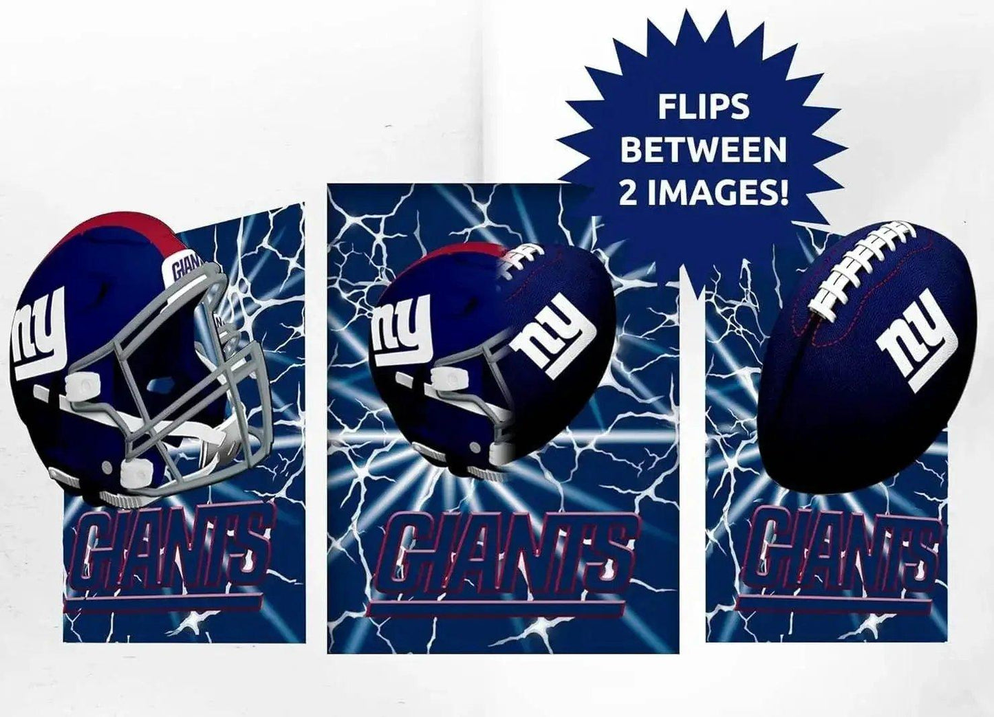 New York Giants 3D Art Print Lightning Flip Lenticular - ToylandEU™