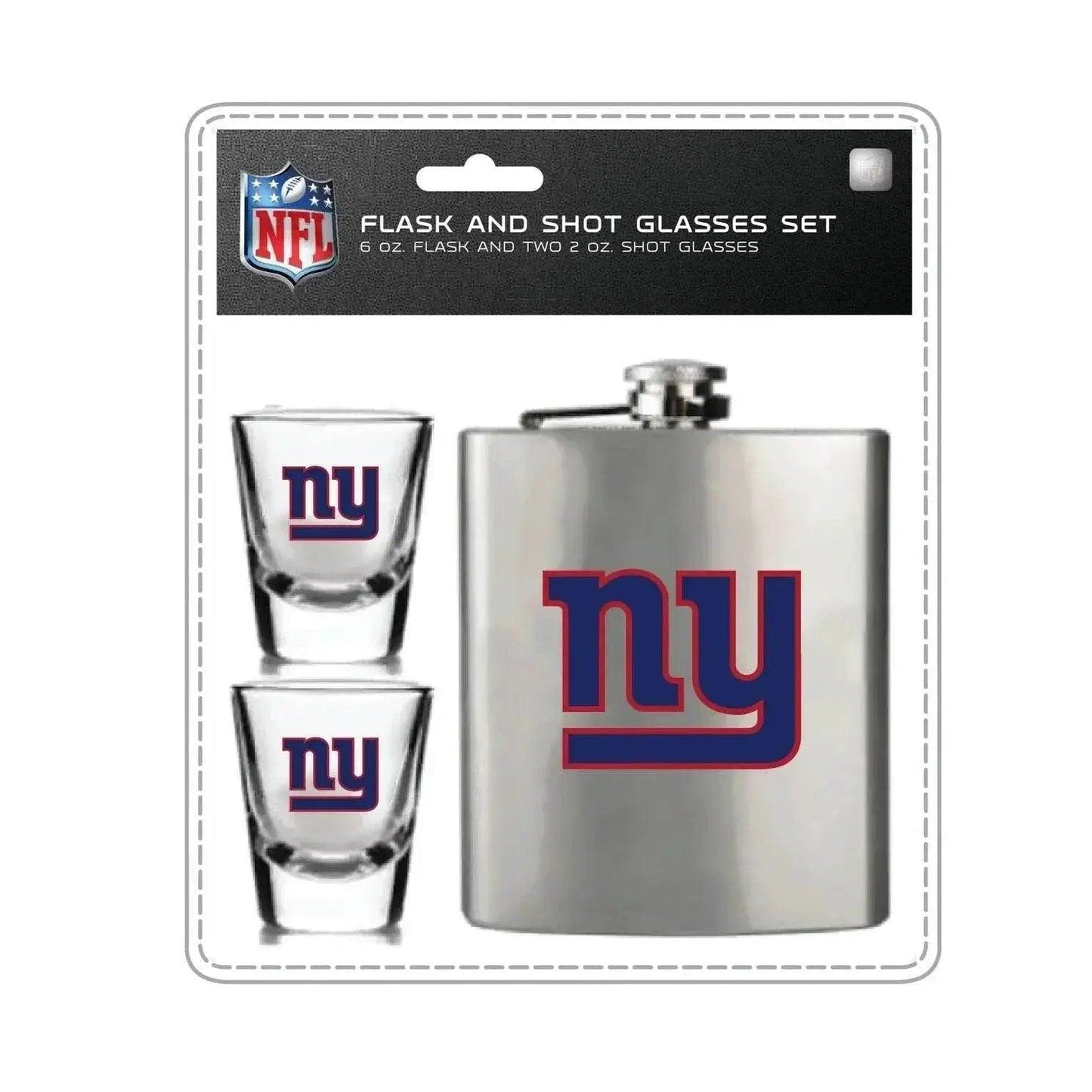New York Giants Flask And Shot Glass Set By Mojo Licensing - ToylandEU™