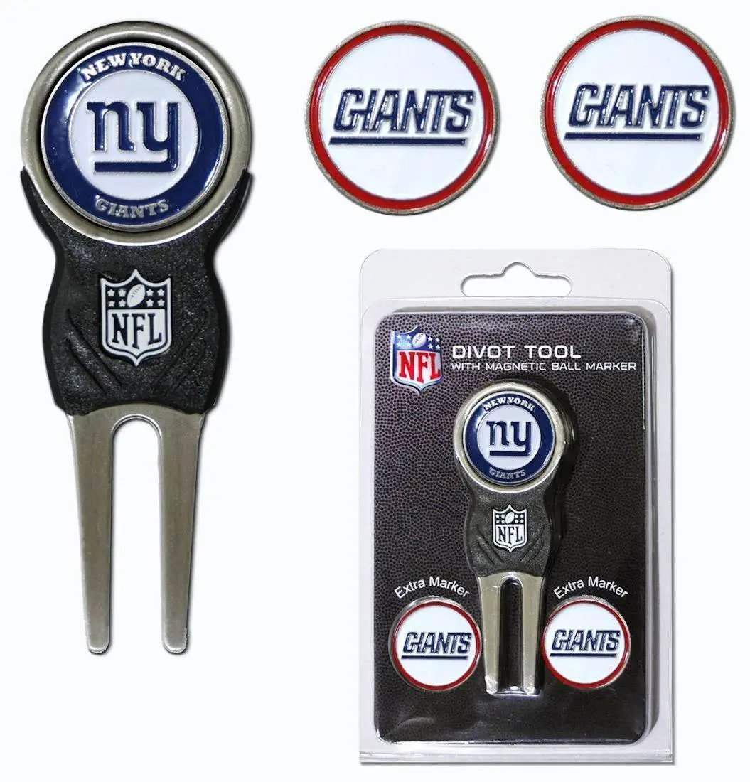 New York Giants Golf Divot Tool With 3 Markers Nickel Finish - ToylandEU™