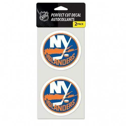 New York Islanders 4x4 Decal Set of 2 Perfect Cut Decals - ToylandEU™