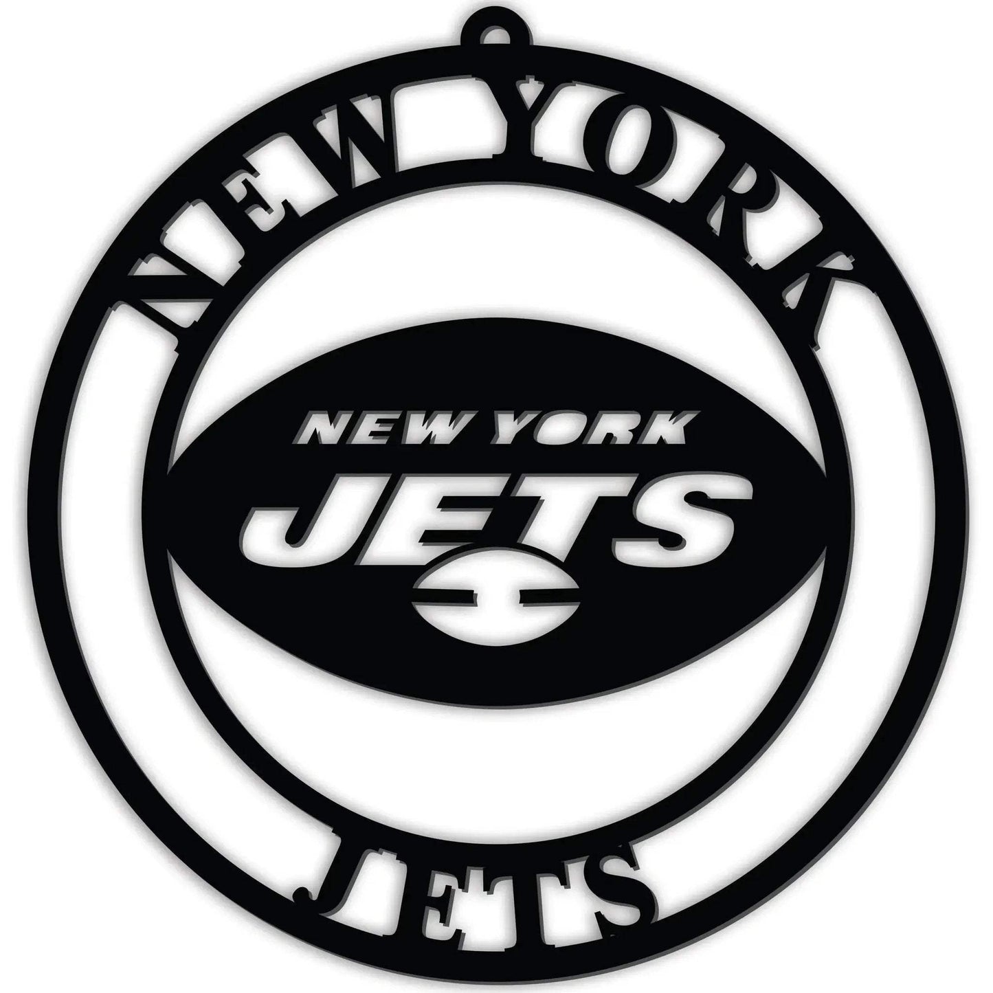 New York Jets Door Sign Hanger 16 Inch Black PVC Finish - ToylandEU™