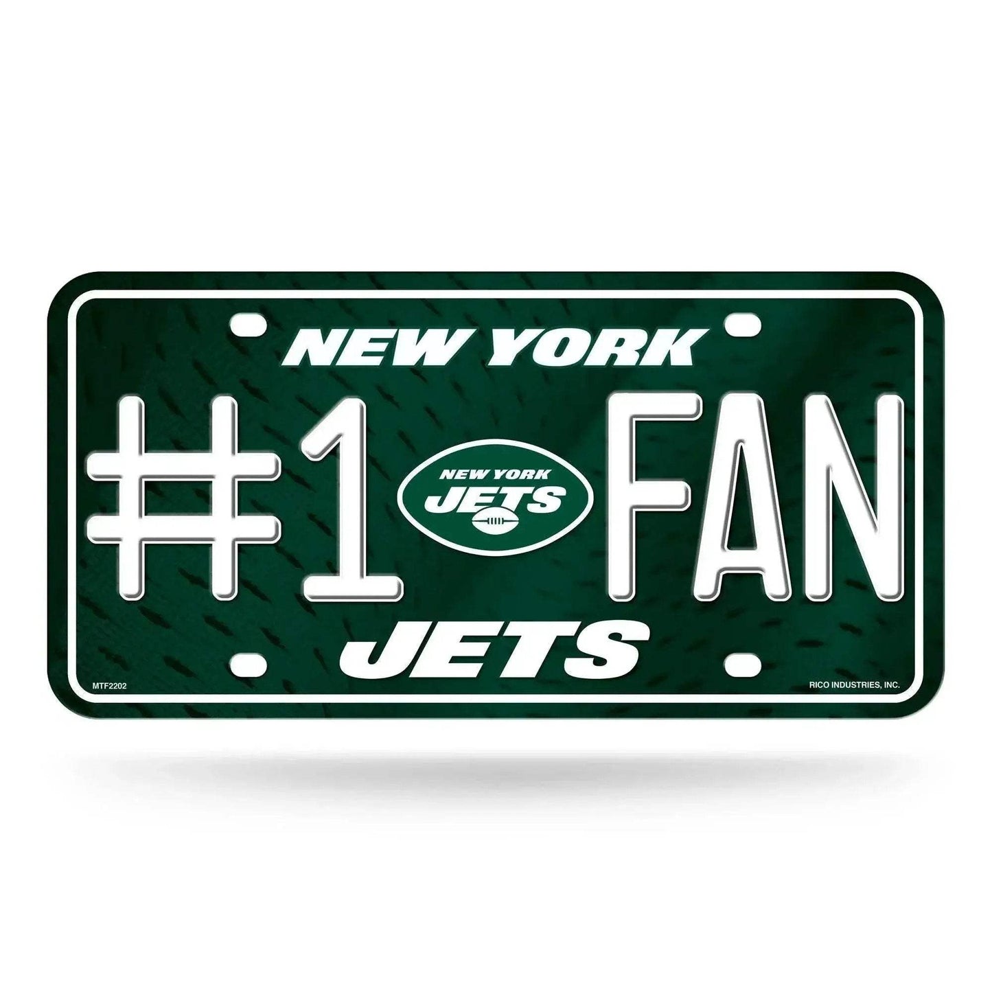New York Jets License Plate Aluminum Number One Fan Display - ToylandEU™