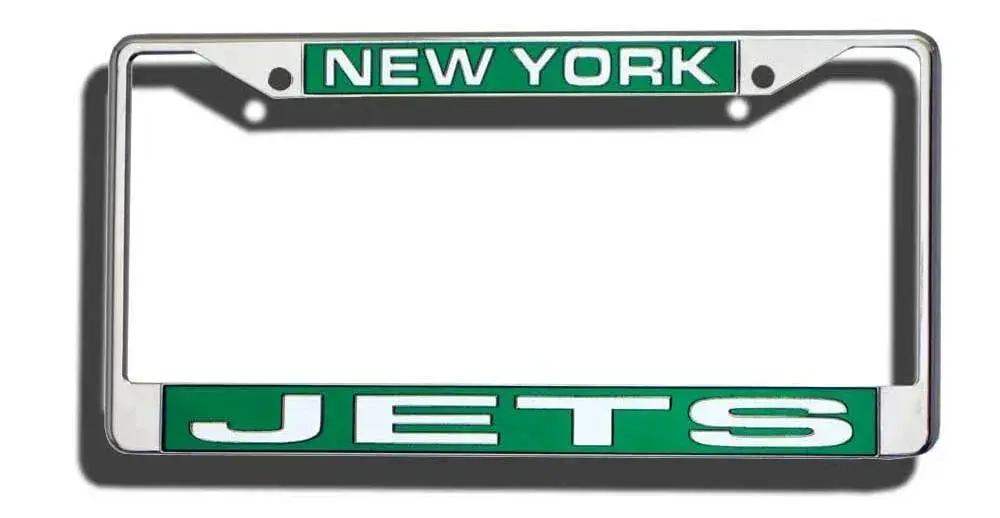 New York Jets License Plate Frame Laser Cut Chrome Insert - ToylandEU™