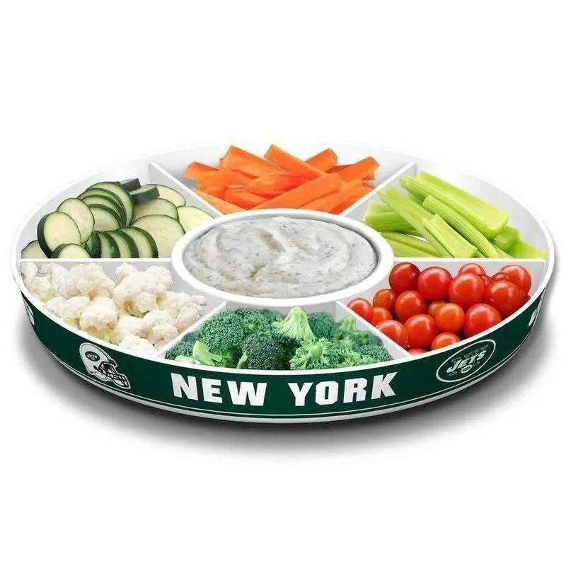 New York Jets Party Platter With Dividers And Dip Bowl - ToylandEU