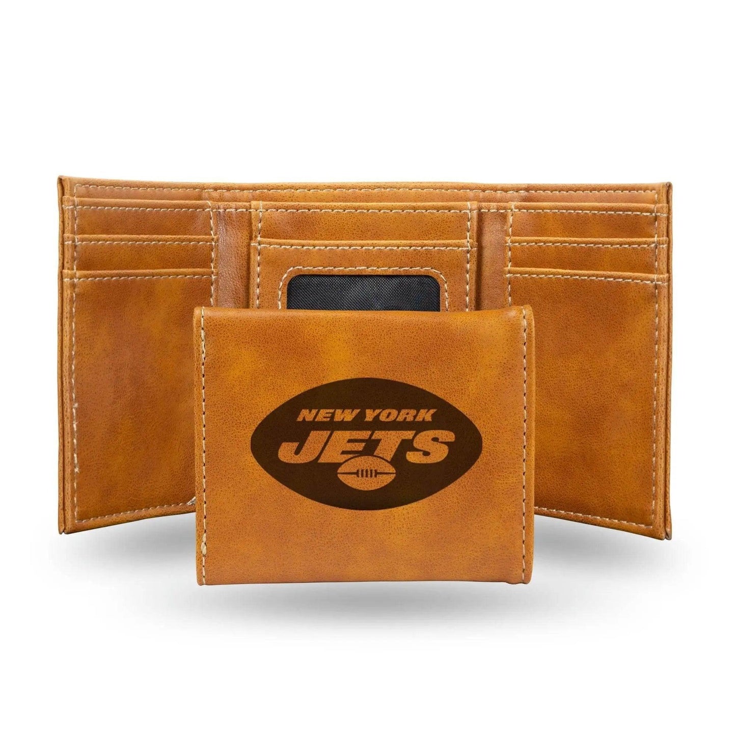 New York Jets Trifold Wallet Laser Engraved Leather - ToylandEU™